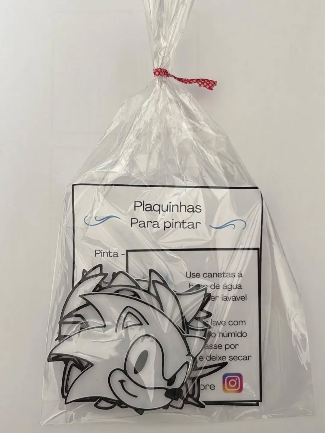 Kit 5 Plaquinhas para Pintar e Lavar – Sonic (Atividade Infantil / Reutilizável)